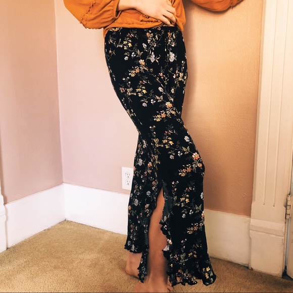 Breeze Ever Wide Leg Ruffle Pants Floral - Picture 5 of 5